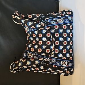 Vera Bradley Night Owl Quilted Hobo Shoulder Bag Purse